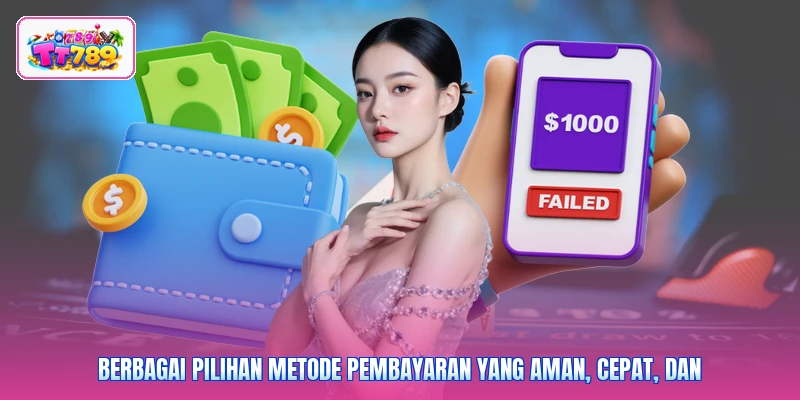 Berbagai pilihan metode pembayaran yang aman, cepat, dan